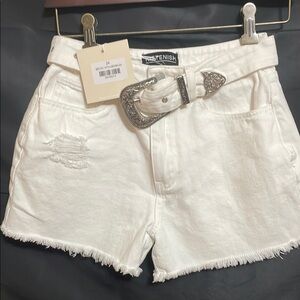 Kittenish White Denim Short size 24 KTN-DEV 8K-24 New With Tags